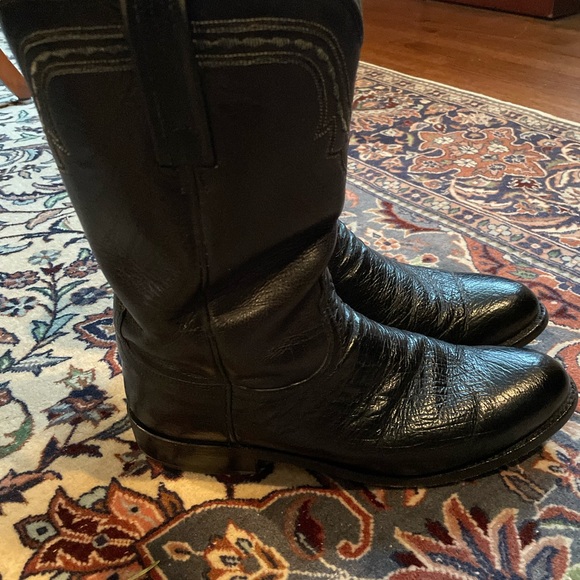 Lucchese smooth ostrich roper. 10B. - Picture 4 of 8